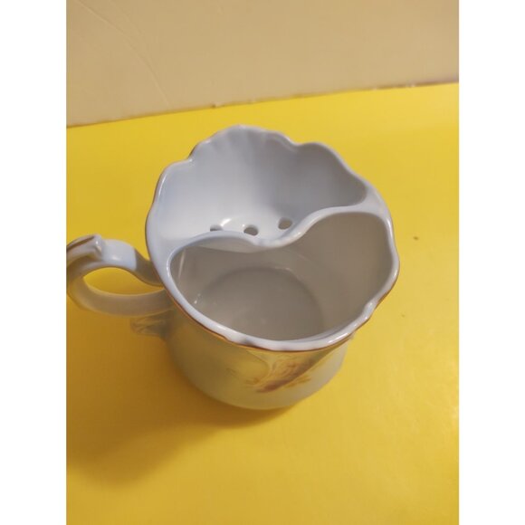Vintage NIPPON Handpainted Shaving Mug/Mustache Cup Floral Pattern - Picture 6 of 12